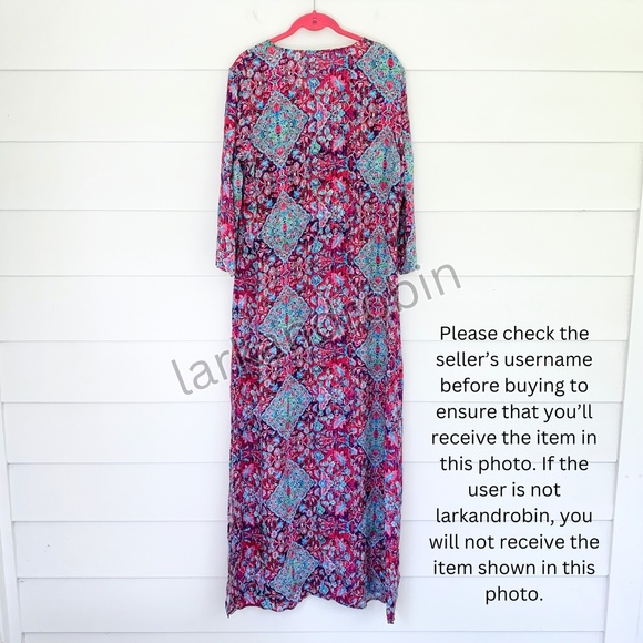 Seafolly Casablanca Tapestry Long Line Kaftan XL - Picture 10 of 16
